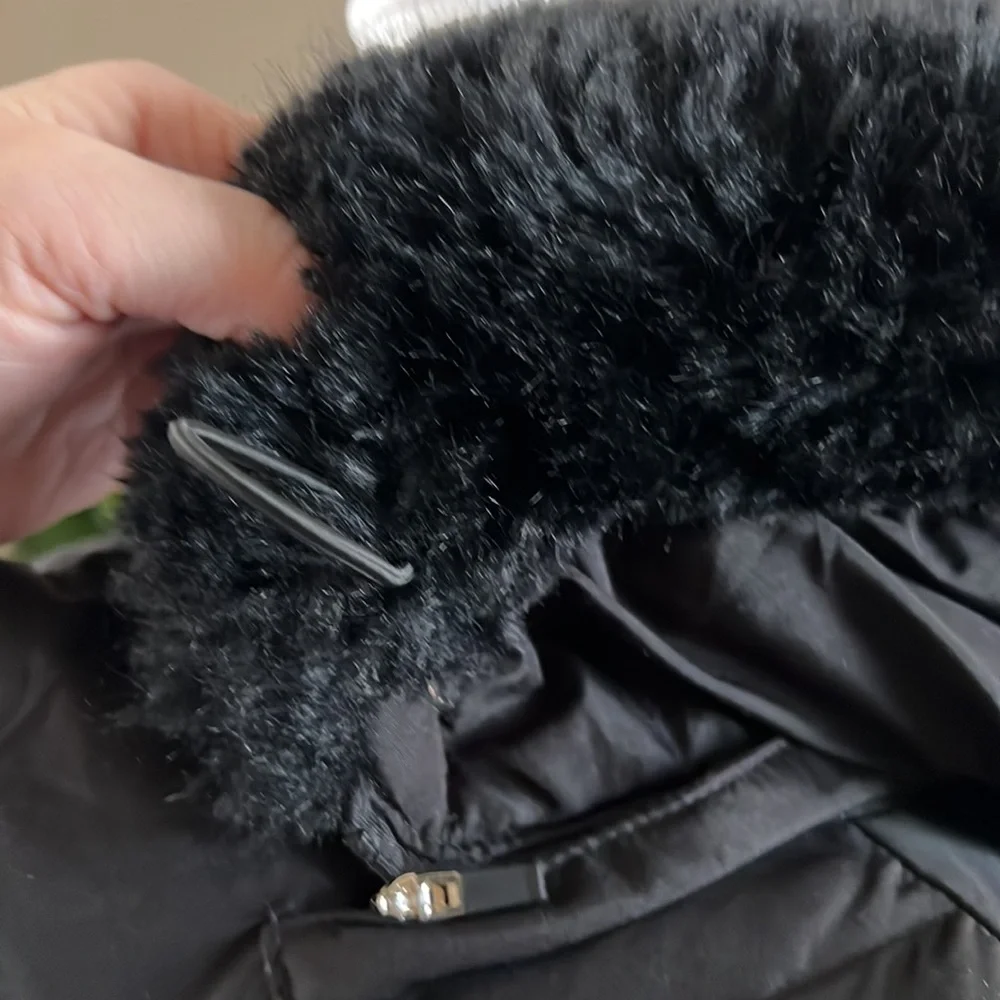 Calvin Klein Black Winter Jacket. Removable Hood, multiple pockets. - Picture 5 of 9